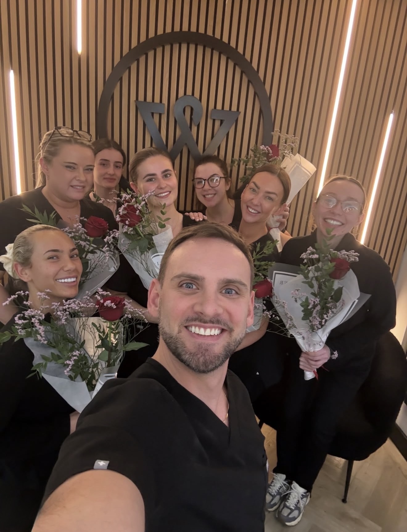 Dr Edward Walmsley with the Walmsley Dental team